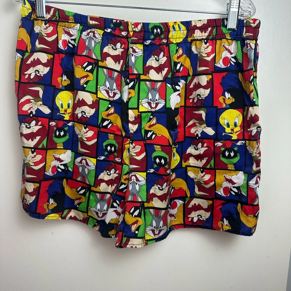 Looney Tunes‎ Mania Vintage 1996 100% Silk Lightweight Boxers Shorts *Flaw* L